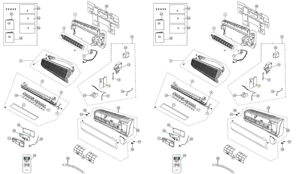 Air conditioning Spare Parts List