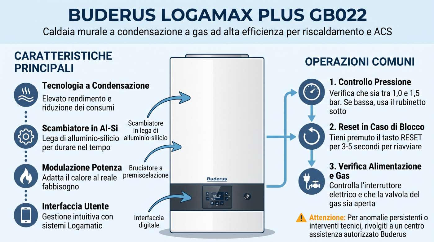 Infografica caldaia a gas Buderus Logamax Plus GB022 | schede-tecniche.it
