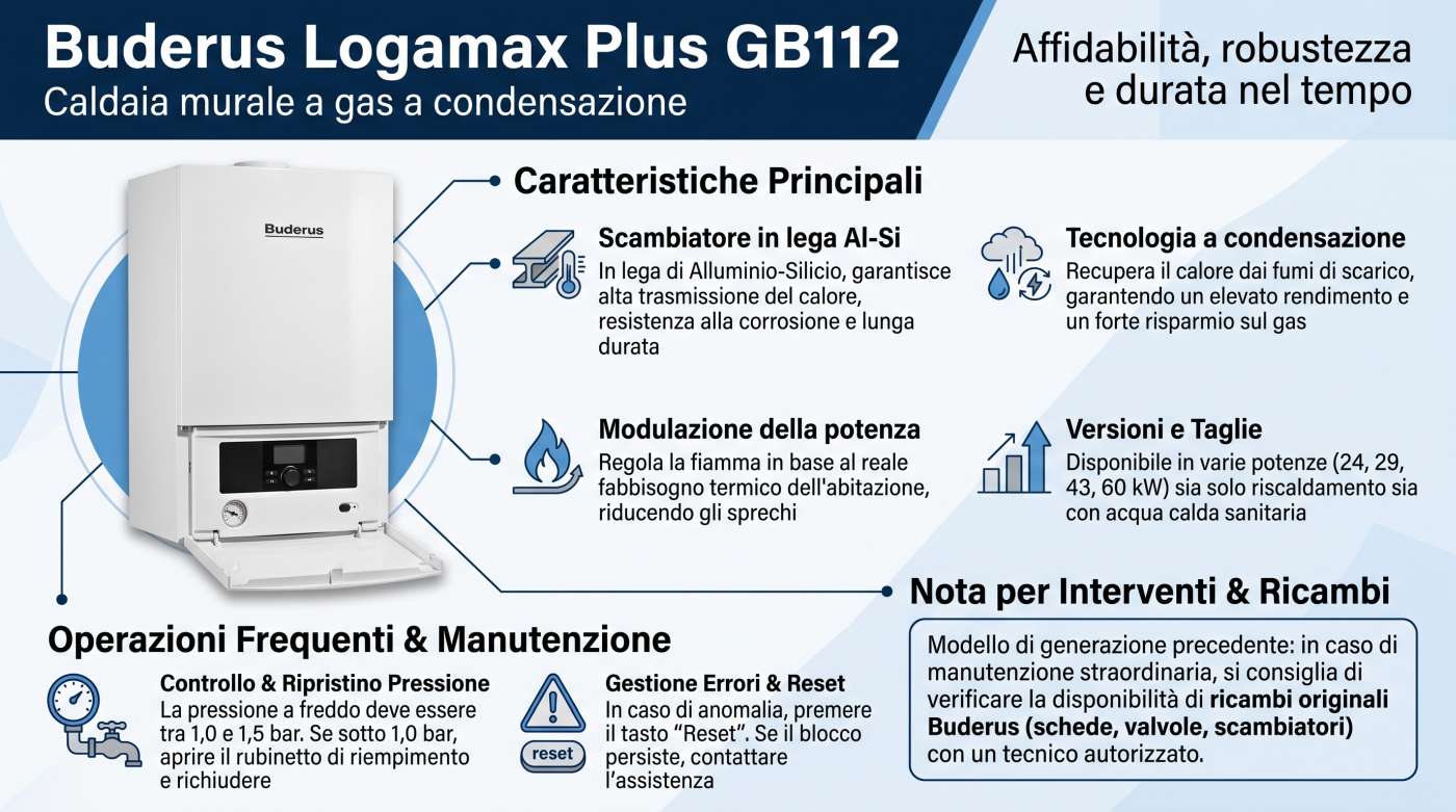 Infografica caldaia a gas Buderus Logamax Plus GB112 | schede-tecniche.it