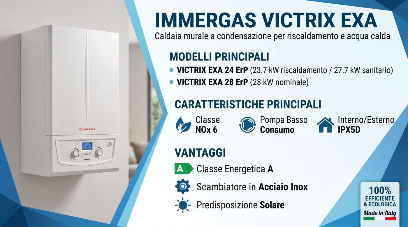 Infografica caldaia murale a gas Immergas Victrix Exa 24-28 | schede-tecniche.it