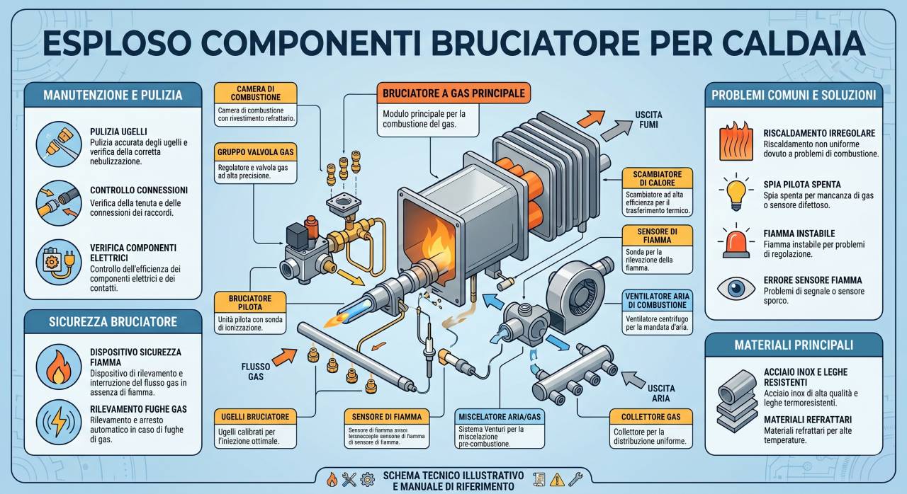 Esplosi bruciatori per caldaie