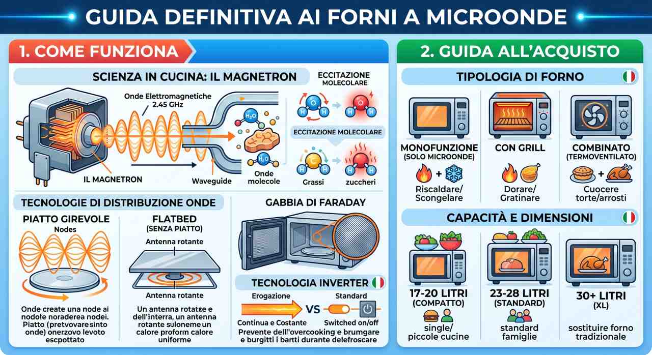 Infografica: guida all'acquisto di un forno a microonde