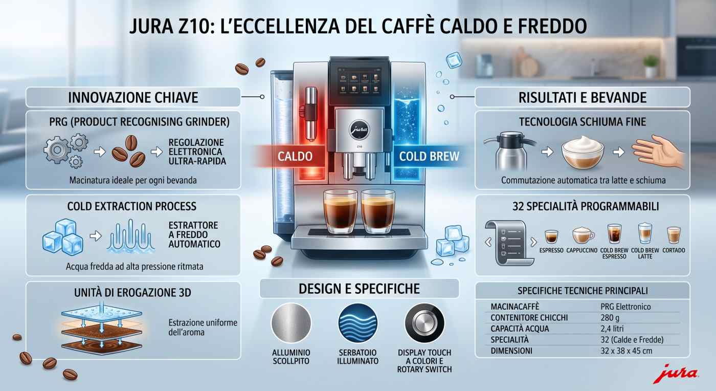 Infografica macchina da caffè Jura Z10 | schede-tecniche.it