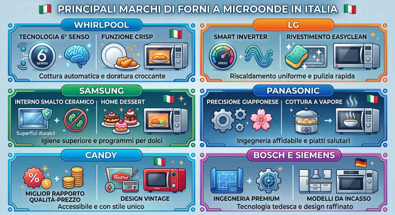 Principali brand forni a microonde
