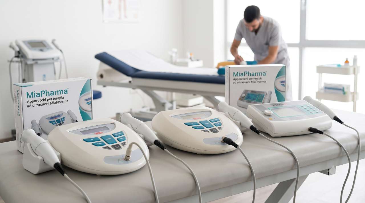 Raccolta schede tecniche e manuali uso apparecchi per terapia ad ultrasuoni MiaPharma