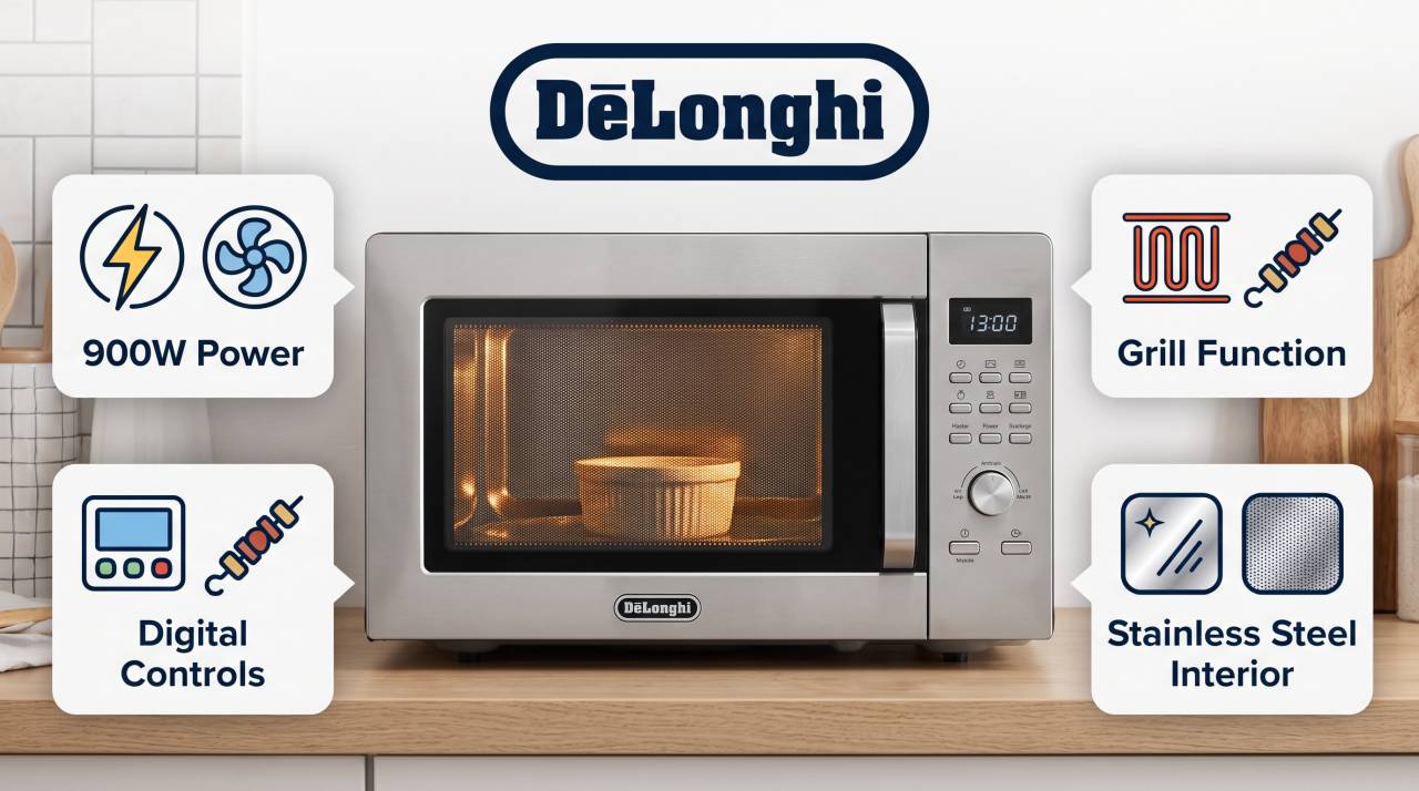 Schede tecniche e manuali uso forni a microonde De Longhi