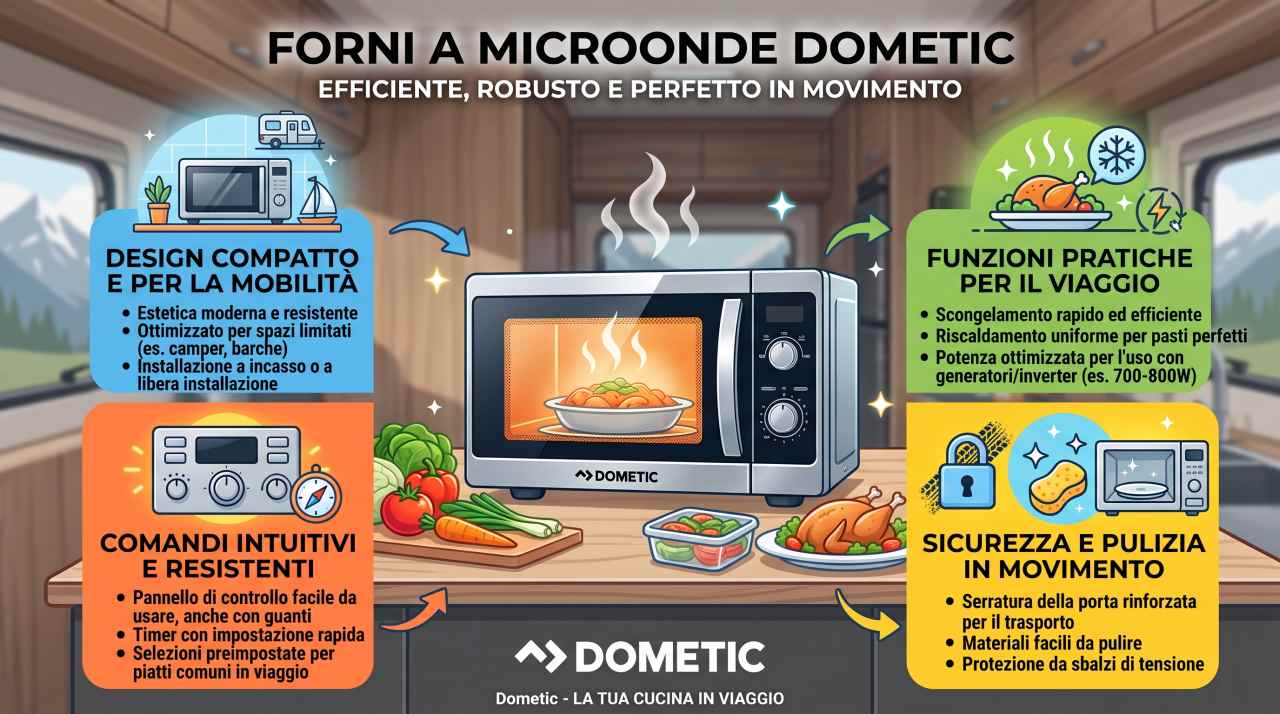 Schede tecniche e manuali uso forni a microonde Dometic