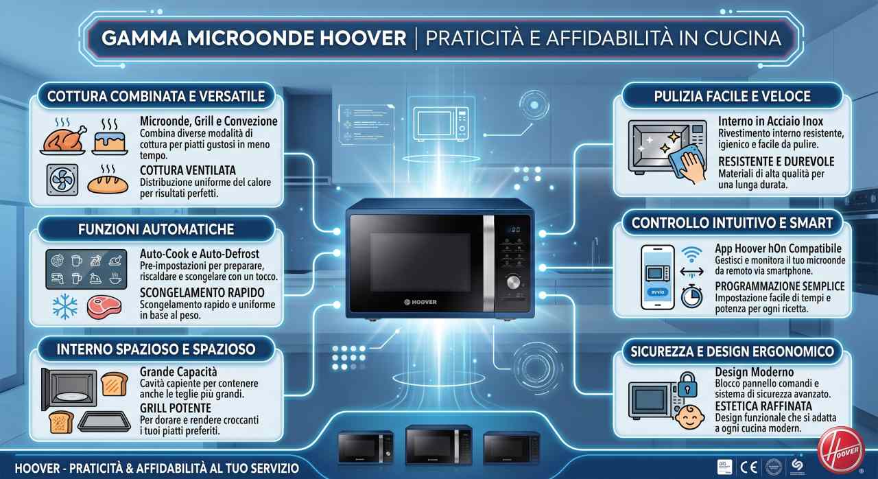 Schede tecniche e manuali uso forni a microonde Hoover