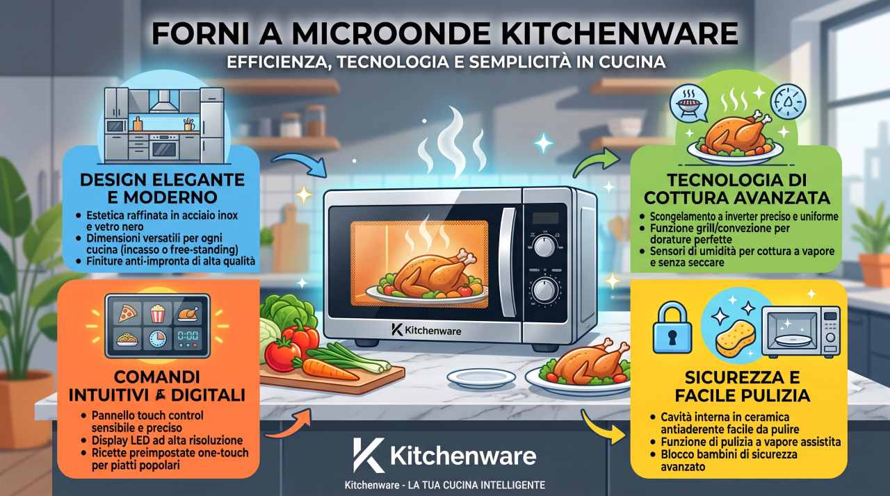 Schede tecniche e manuali uso forni a microonde Kitchenware