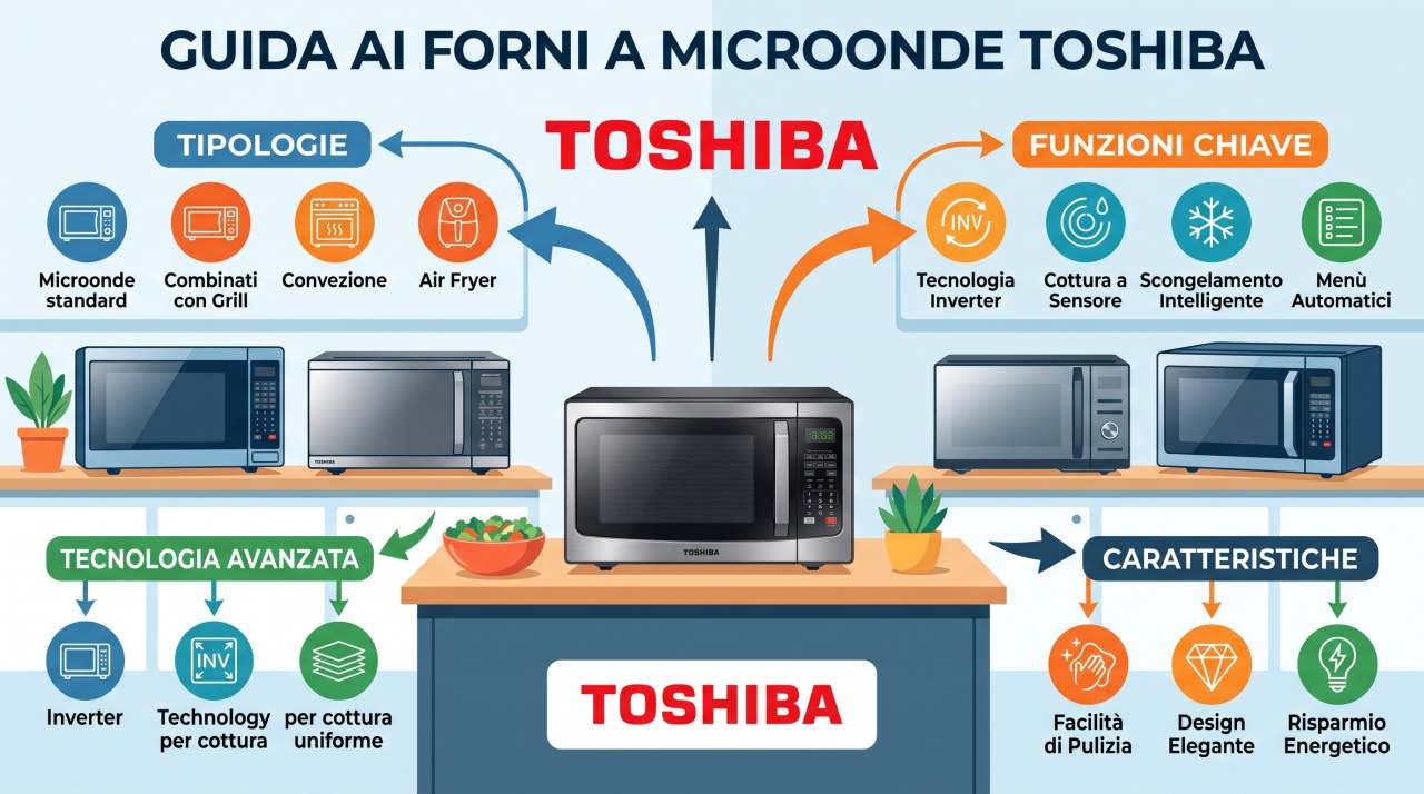 Schede tecniche e manuali uso forni a microonde Toshiba