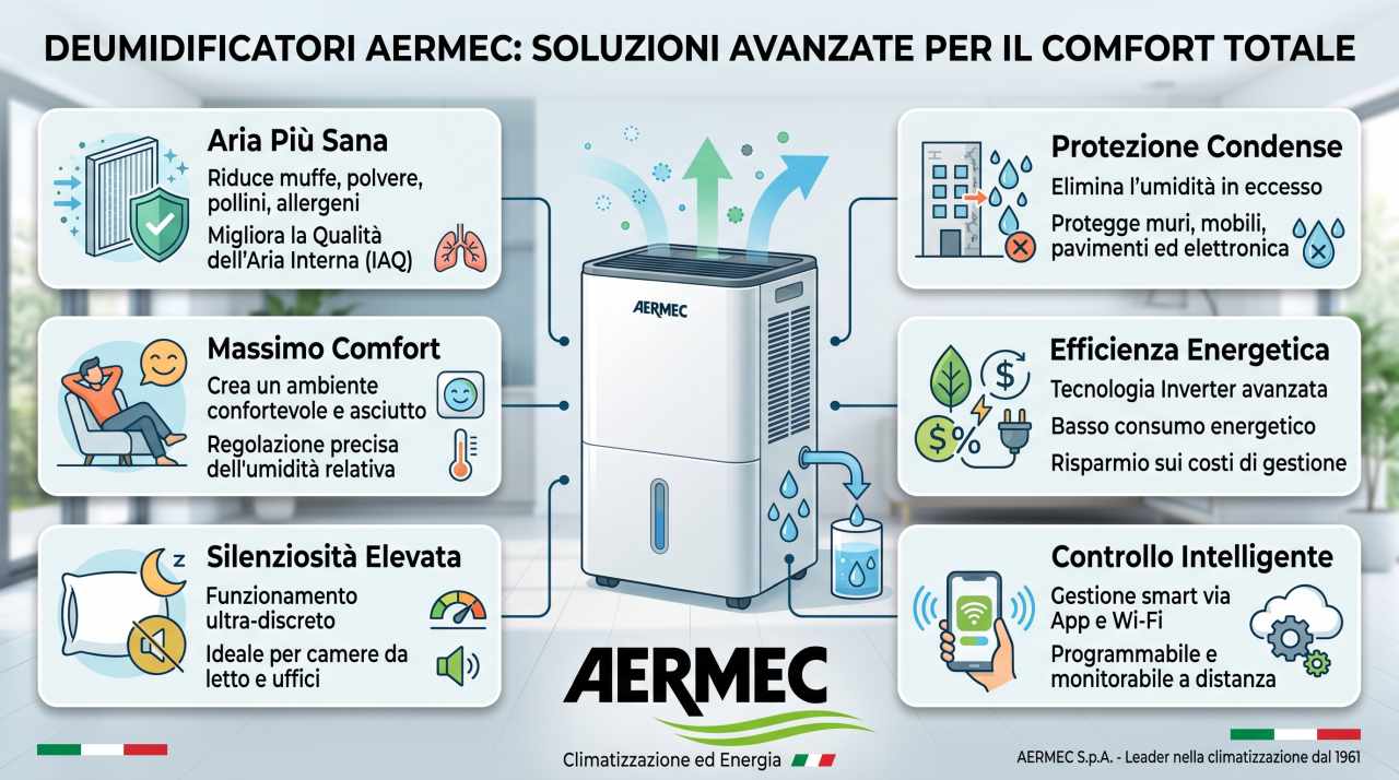 Schede tecniche e manuali uso deumidificatori Aermec
