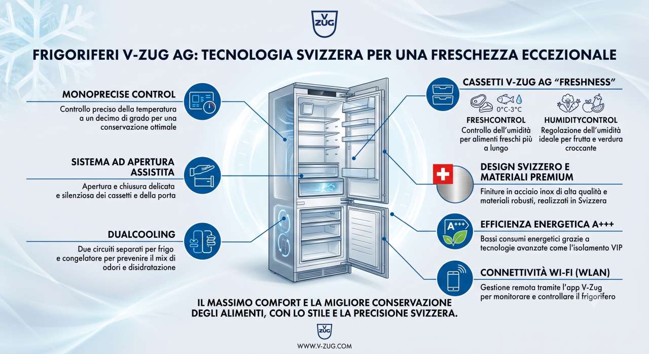 Schede tecniche e manuali uso frigoriferi V-Zug AG