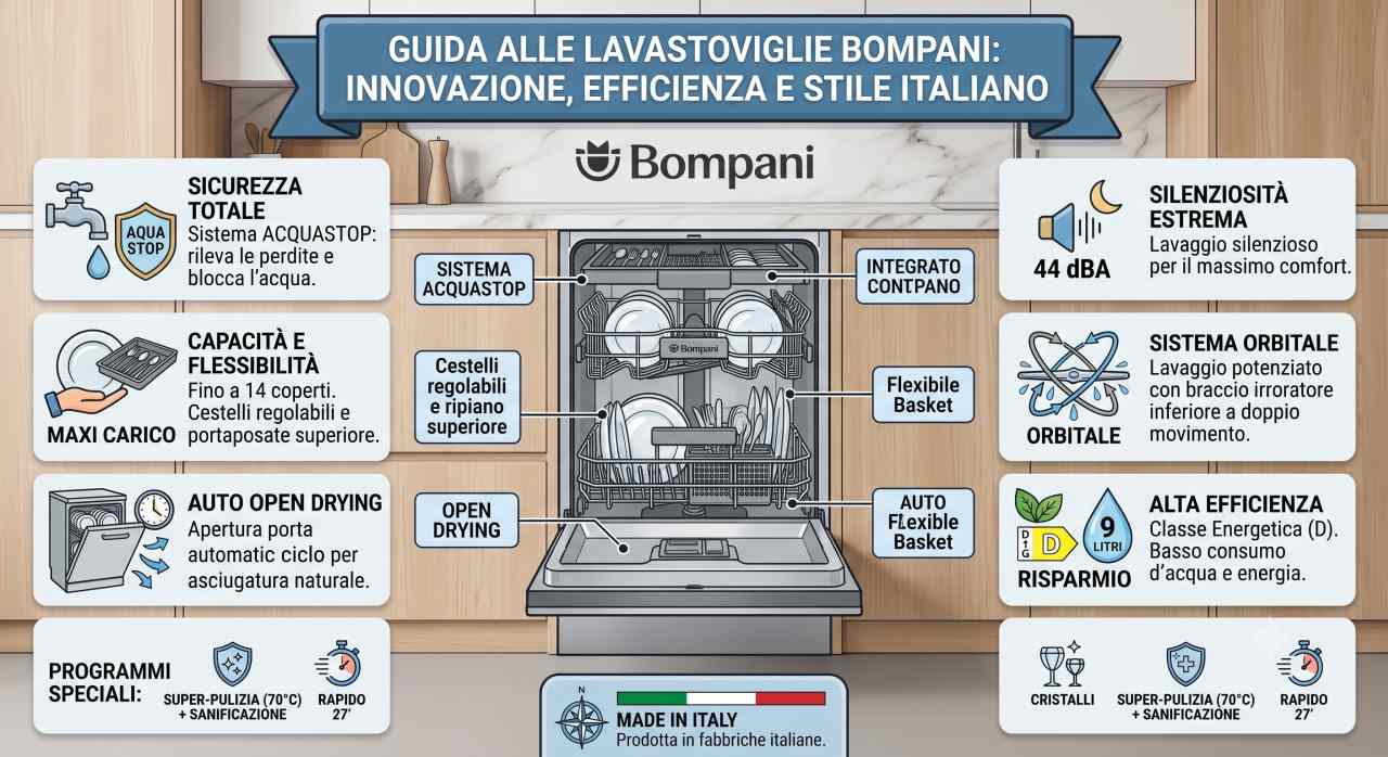 Infografica lavastoviglie Bompani