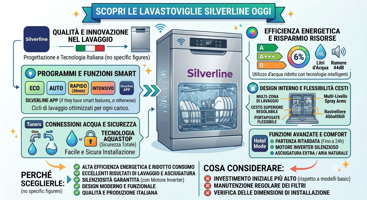 Infografica lavastoviglie Silverline