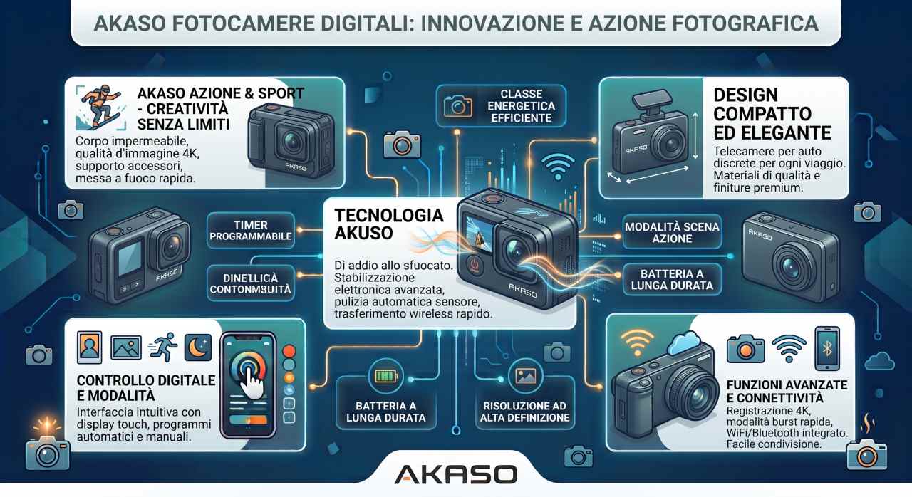 Schede tecniche e manuali uso fotocamere digitali Akaso