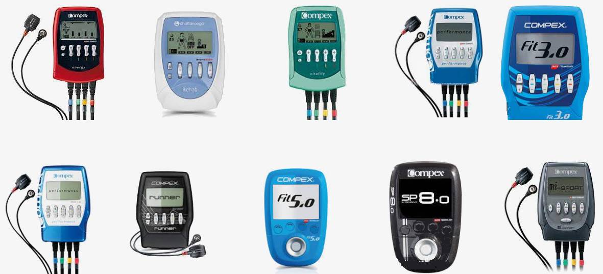 Raccolta schede tecniche e manuali uso elettrostimolatori Compex
